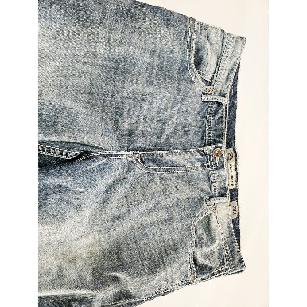 BKE Tyler Straight Leg Jeans Light Wash Distressed Denim Men's Size 38R - Picture 4 of 10